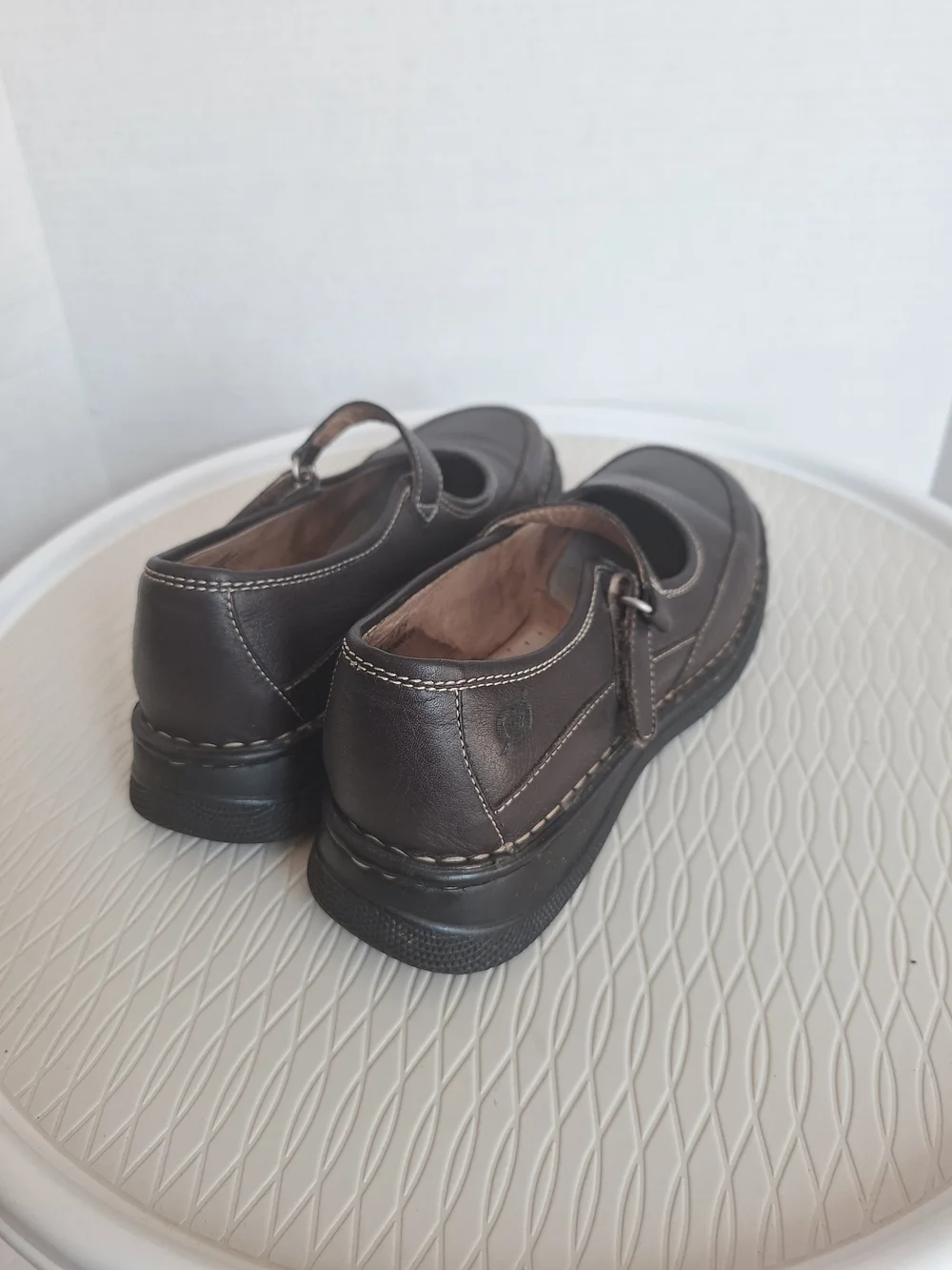 💙Born Brown Leather Mary Jane Comfort Shoes 🤍>>>Size 5 / 37.5 - Picture 4 of 16